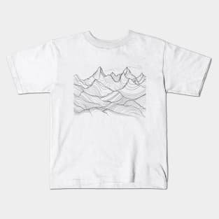 Minimalism Mountain Range Kids T-Shirt